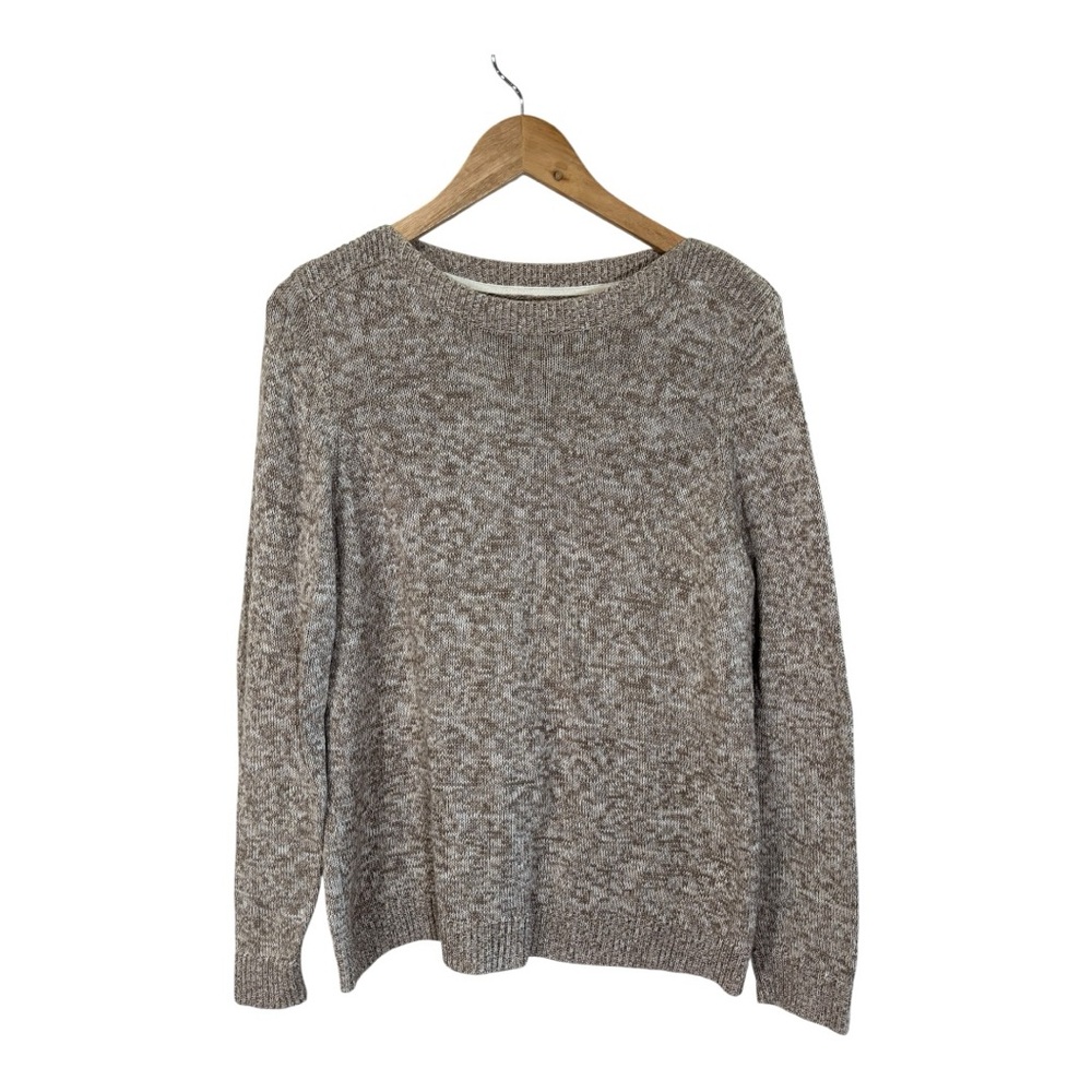 Croft & Barrow Tan Cream Knit Crewneck Sweater XL